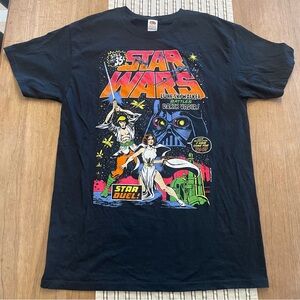 Star Wars Luke Skywalker battles Darth Vader medium men’s tshirt